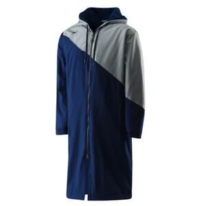 Speedo Unisex Large Gray/Blue Swimming Jacket Knee Length Parka Warmup Coat